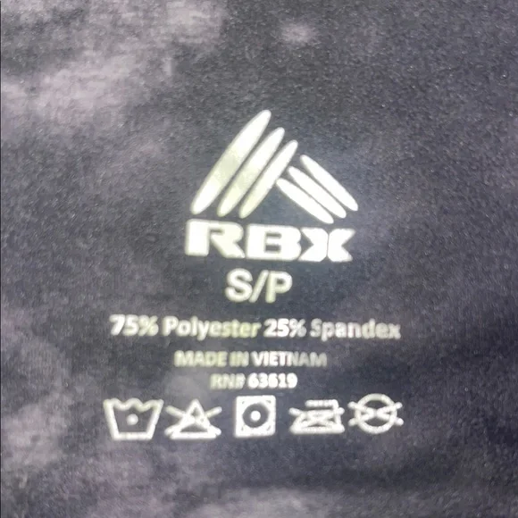 RBX Black and Gray tie dye High-Rise Leggings - Picture 2 of 8